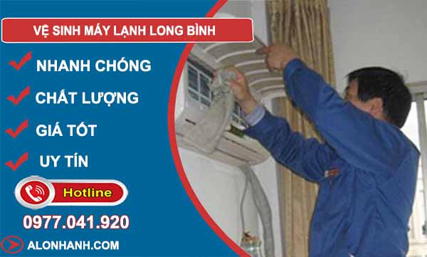 dịch vụ vệ sinh máy lạnh long bình