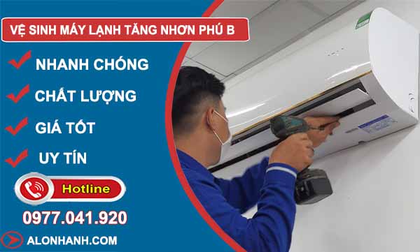 dịch vụ vệ sinh máy lạnh tăng nhơn phú b