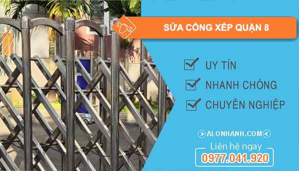 sửa cổng xếp tại quận 8