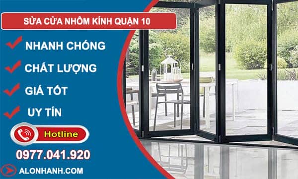 dịch vụ sửa cửa nhôm kính quận 10