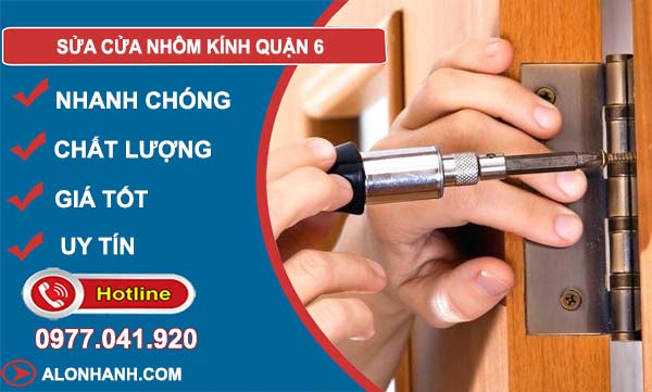 dịch vụ sửa cửa nhôm kính quận 6