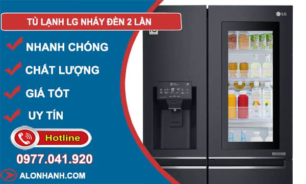 tủ lạnh LG nháy đèn 2 lần