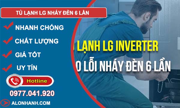 tủ lạnh LG nháy đèn 6 lần