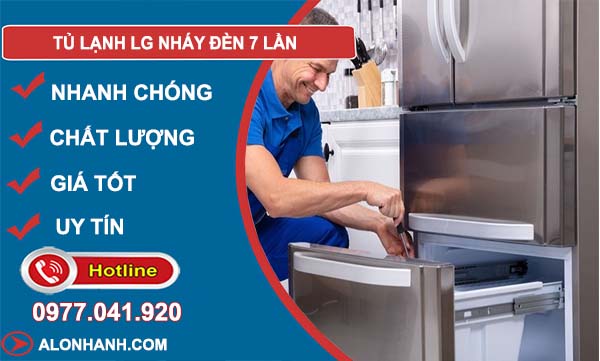 tủ lạnh LG nháy đèn 7 lần