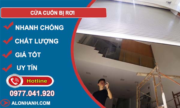cửa cuốn bị rơi