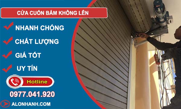 cửa cuốn bấm không lên