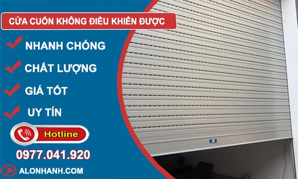 cửa cuốn không điều khiển được