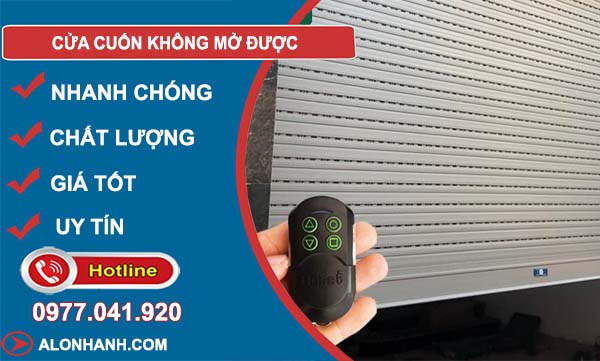 cửa cuốn không mở được