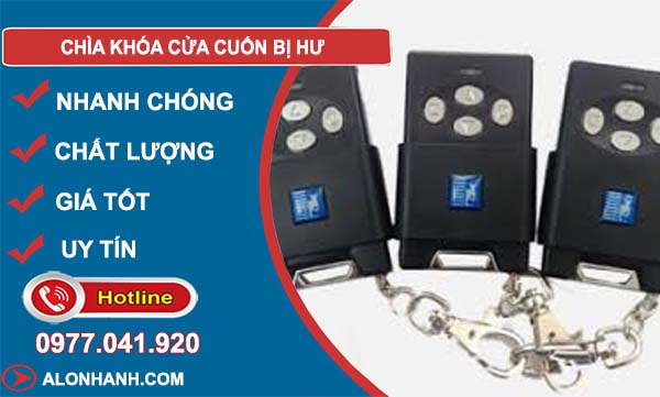 khắc phục chìa khoá cửa cuốn bị hư