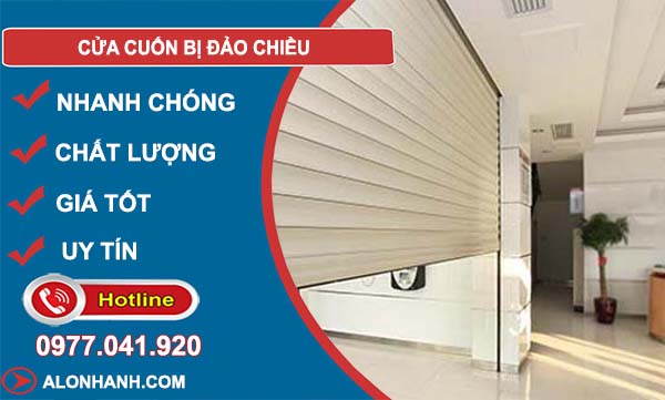 khắc phục cửa cuốn bị đảo chiều
