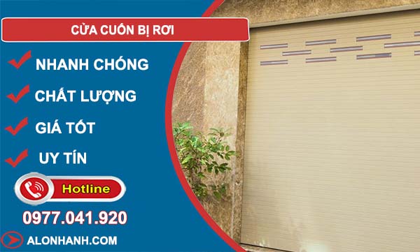 khắc phục cửa cuốn bị rơi