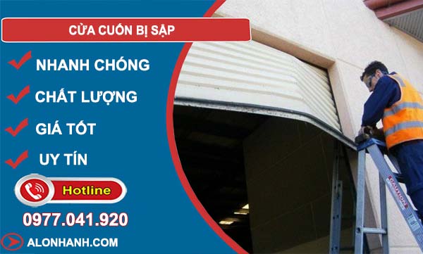 khắc phục cửa cuốn bị sập