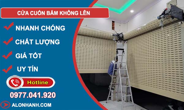 khắc phục cửa cuốn bấm không lên