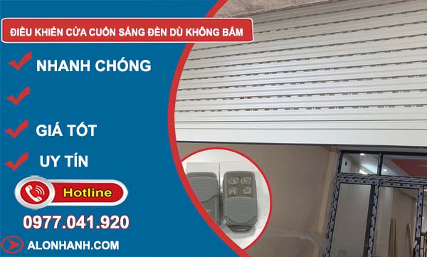 khắc phục điều khiển cửa cuốn sáng đèn dù không bấm