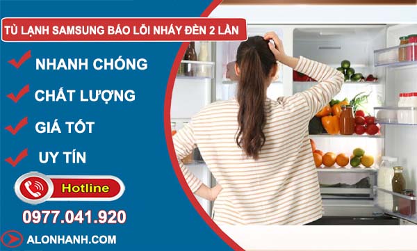 tủ lạnh samsung báo lỗi nháy đèn 2 lần