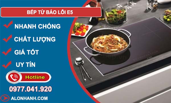bếp từ báo lỗi e5