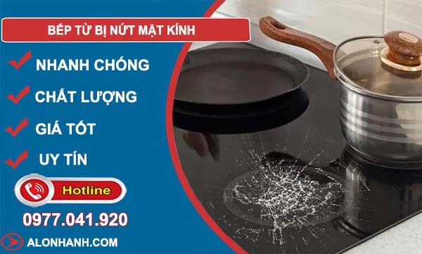 khắc phục bếp từ bị nứt mặt kính