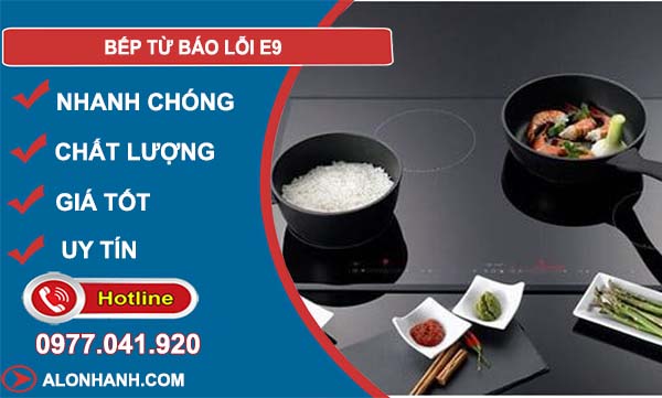 nguyên nhân bếp từ báo lỗi e9