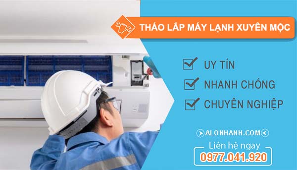 thợ tháo lắp máy lạnh xuyên mộc