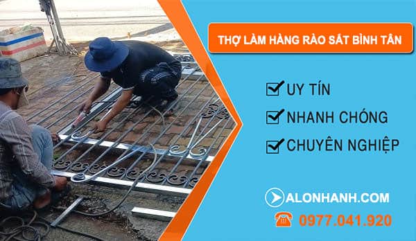dịch vụ Thợ Làm Hàng Rào Sắt Bình Tân