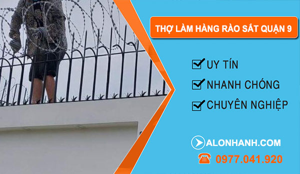 dịch vụ Thợ Làm Hàng Rào Sắt Quận 9