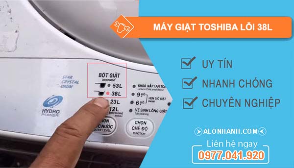 máy giặt toshiba lỗi 38l