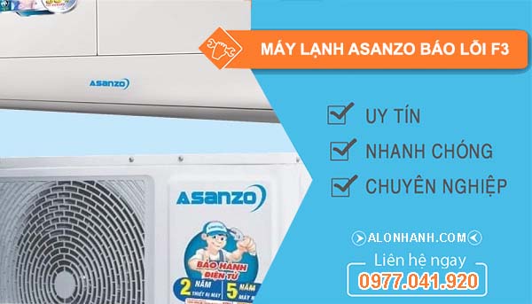 máy lạnh asanzo báo lỗi f3
