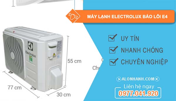 máy lạnh electrolux báo lỗi e4
