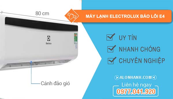 nguyên nhân máy lạnh electrolux báo lỗi e4
