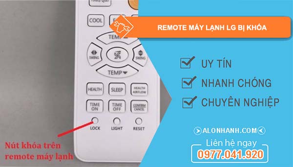 nguyên nhân remote máy lạnh lg bị khóa