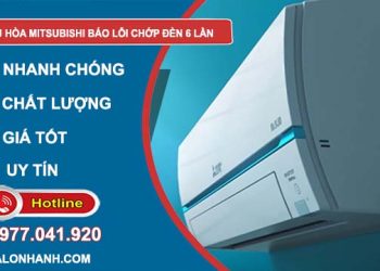 sửa điều hòa mitsubishi báo lỗi chớp đèn 6 lần