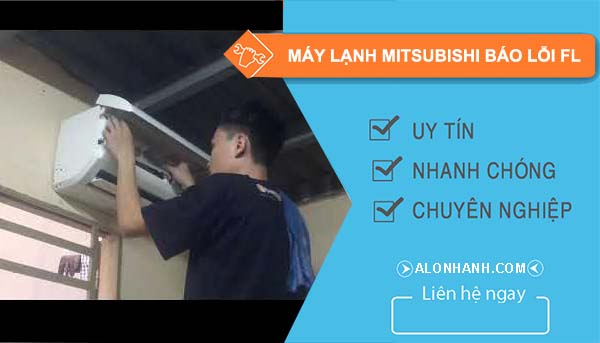 sửa máy lạnh mitsubishi báo lỗi fl
