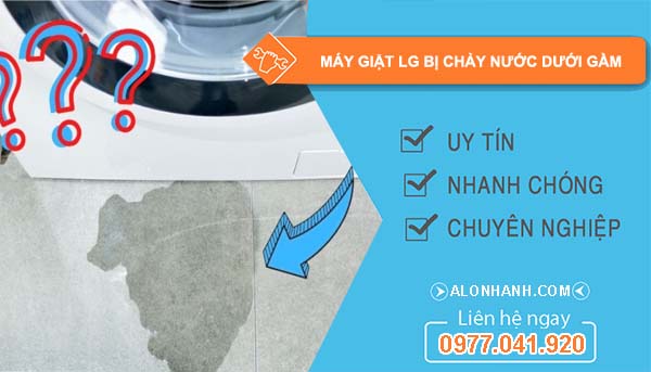 máy giặt lg bị chảy nước dưới gầm