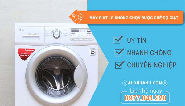 máy giặt lg không chọn được chế độ giặt