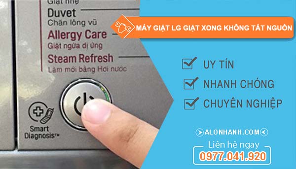 máy giặt lg giặt xong không tắt nguồn