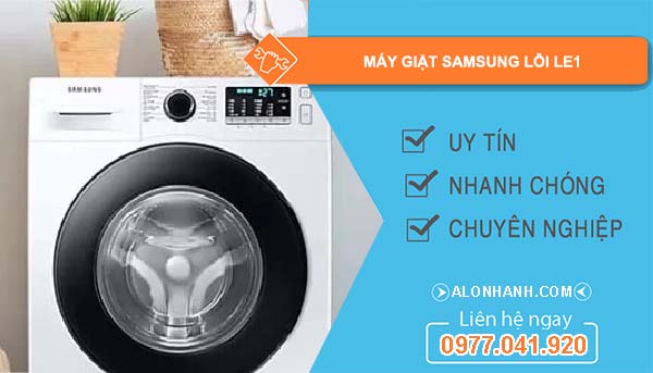máy giặt samsung lỗi le1