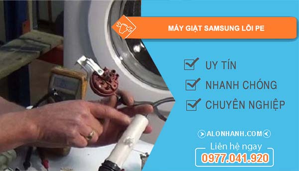 máy giặt samsung lỗi pe