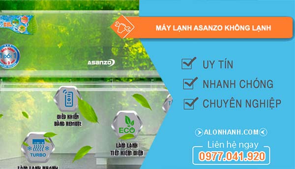 máy lạnh asanzo không lạnh