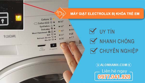 nguyên nhân máy giặt electrolux bị khóa trẻ em