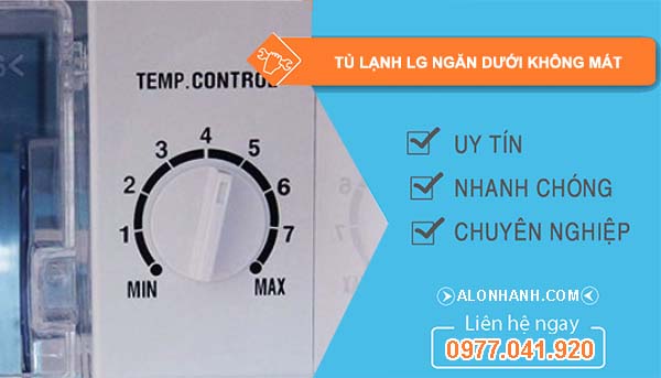 nguyên nhân tủ lạnh lg ngăn dưới không mát