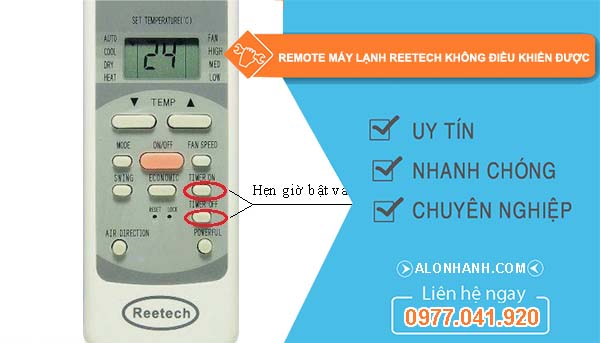 remote máy lạnh reetech không điều khiển được