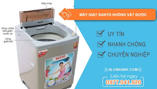 sửa máy giặt sanyo không vắt được