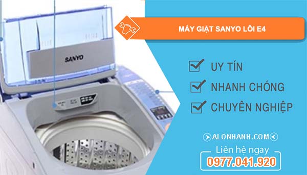 sửa máy giặt sanyo lỗi e4