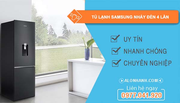 sửa tủ lạnh samsung nháy đèn 4 lần