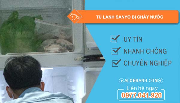 sửa tủ lạnh sanyo bị chảy nước 