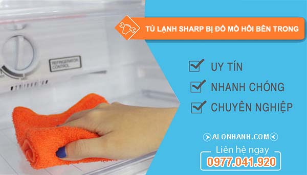 sửa tủ lạnh sharp bị đổ mồ hôi bên trong