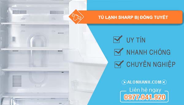 sửa tủ lạnh sharp bị đóng tuyết