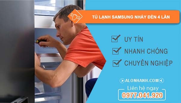 tủ lạnh samsung nháy đèn 4 lần
