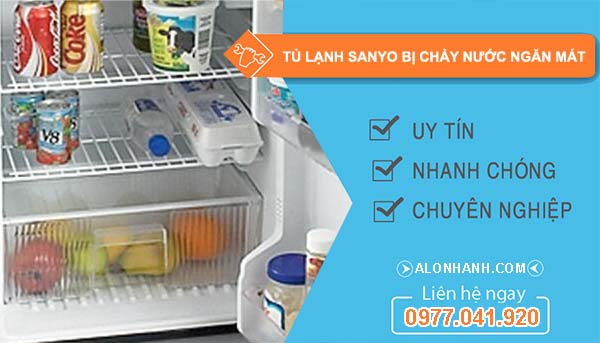 tủ lạnh sanyo bị chảy nước ngăn mát