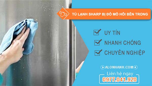 tủ lạnh sharp bị đổ mồ hôi bên trong